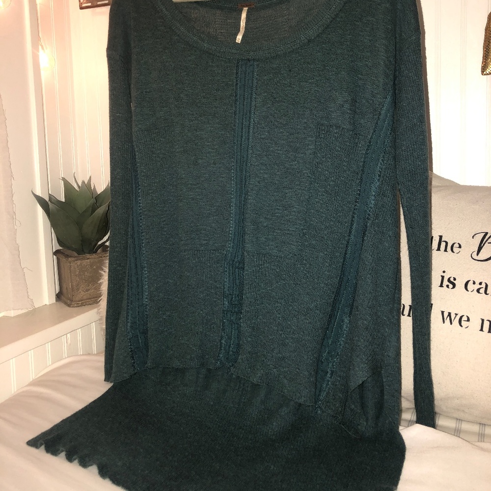 NEW Free People Off-The-Shoulder, High-Low Sweater
